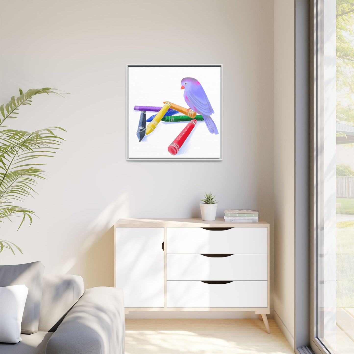 Jolly Birds Matte Canvas Framed