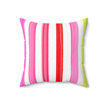Square Pillow Watercolor Stripes