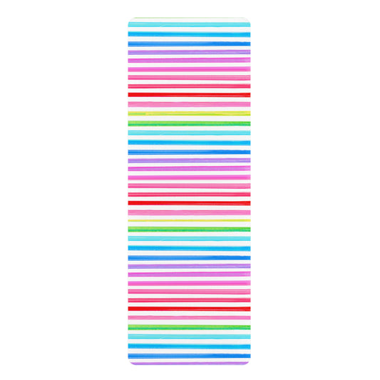 Rubber Yoga Mat All About Watercolor Stripes