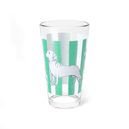 Dogi Fun Pint Glass, 16oz Dachshund