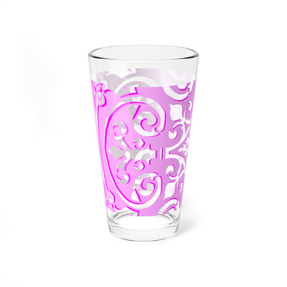 Mixing Glass, 16oz Scrollwork Art