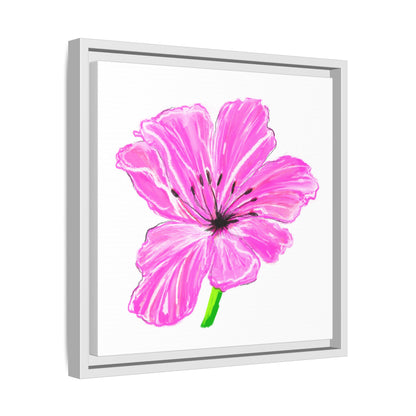 Dancing Tulips Matte Canvas, Framed Cool Pink