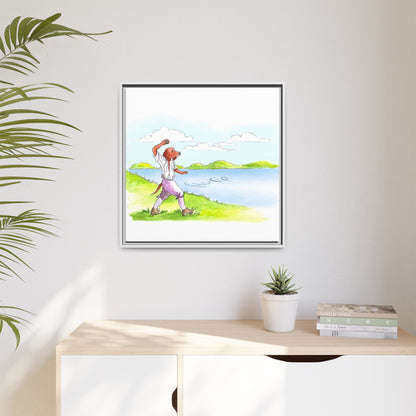 Dogi Fun Matte Canvas Framed