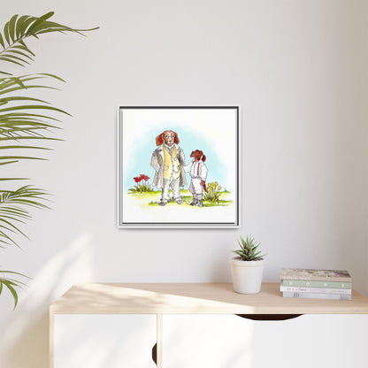Dogi Fun Matte Canvas Framed