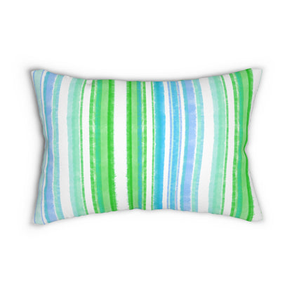 Pillows Spun Polyester Lumbar Watercolor Stripes