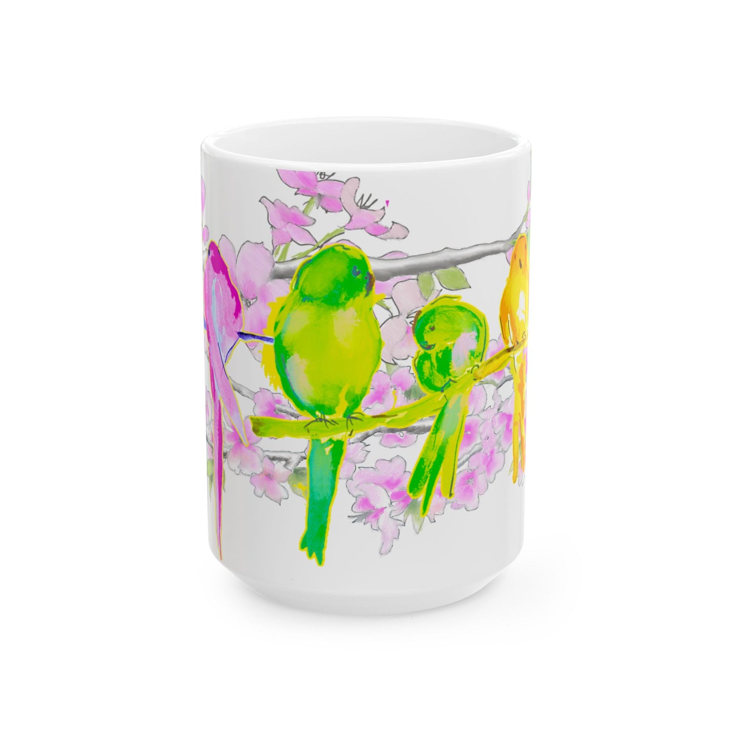 Blossoms & Birds Ceramic Mugs