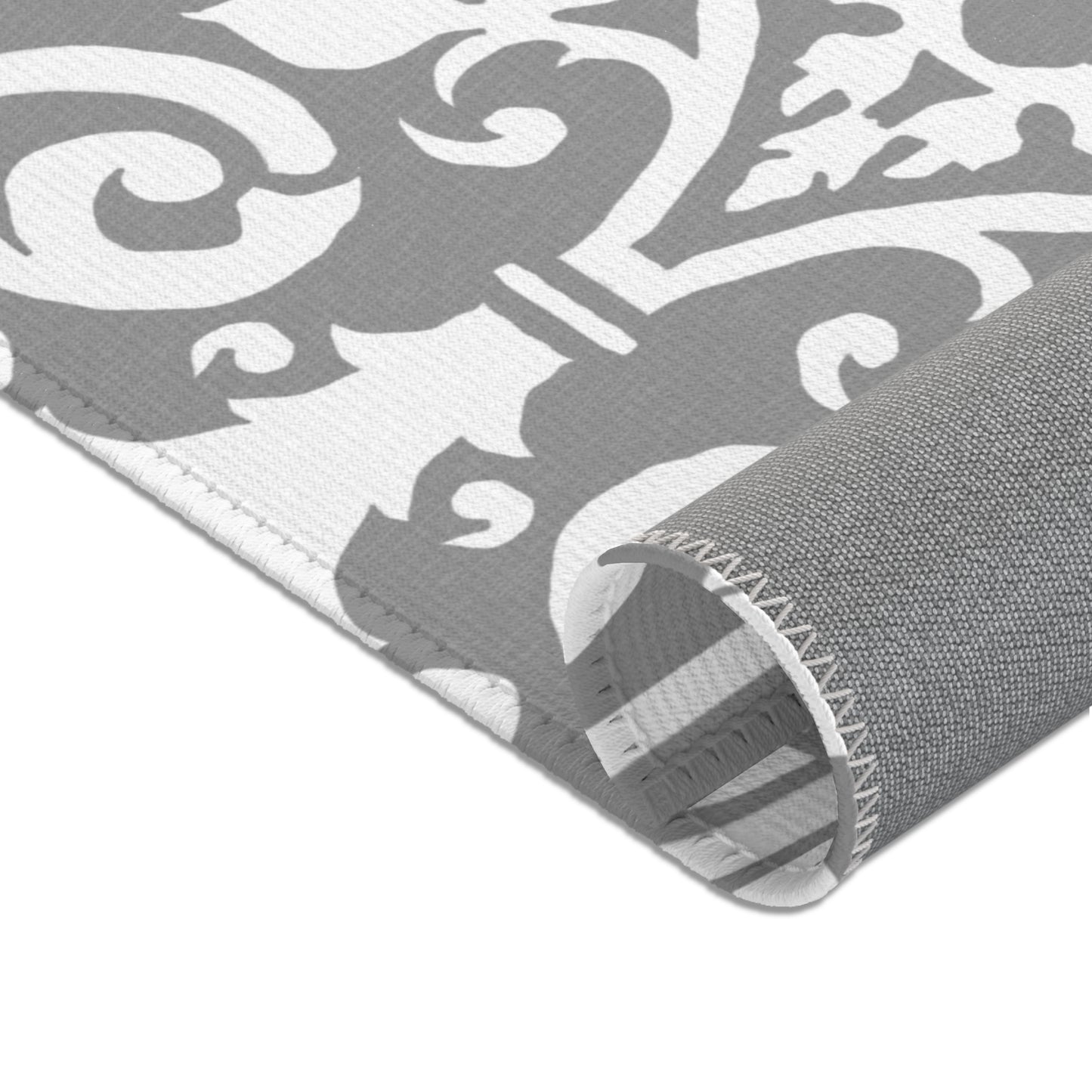 Scrollwork Indoor/Outdoor Rug Gray