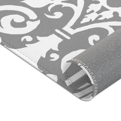 Scrollwork Indoor/Outdoor Rug Gray