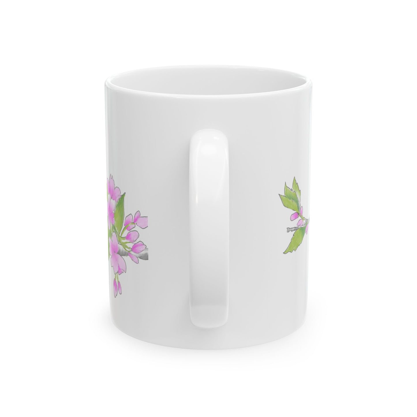 Jolly Birds Ceramic Mug, (11oz, 15oz), Pink