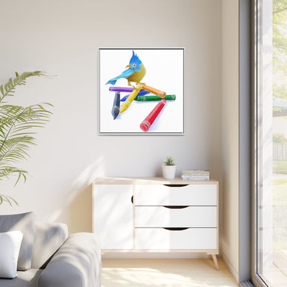 Jolly Birds Matte Canvas Framed
