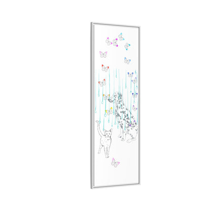 Butterfly Chroma Rain and Shine Matte Canvas, Framed (White)