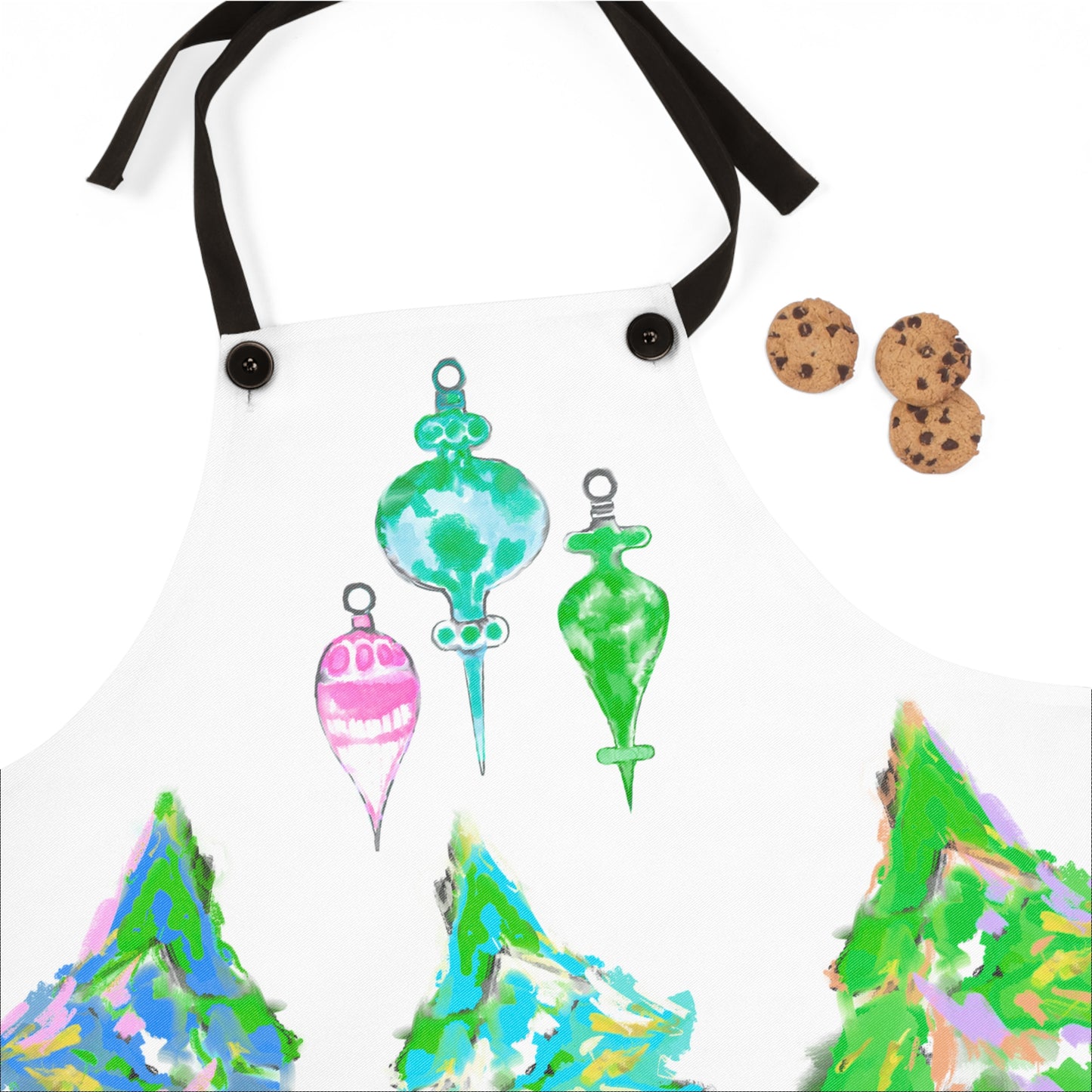 Aprons Watercolor Christmas Tree