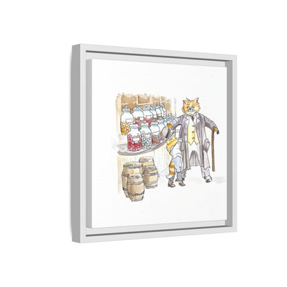 Kitty Fun Matte Canvas Framed