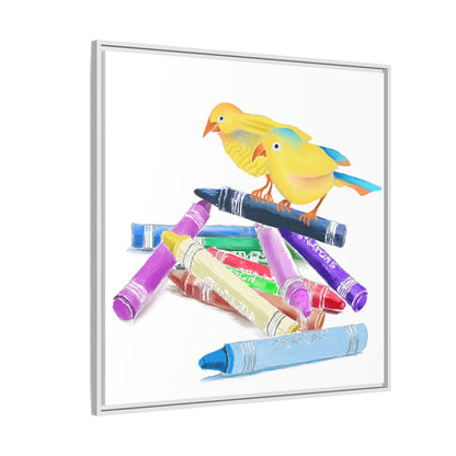 Jolly Birds Matte Canvas Framed