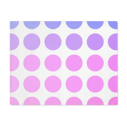 Polka Dot Joy Cotton Twill Placemat, Lilac/Pink, Creamy White Fabric Background