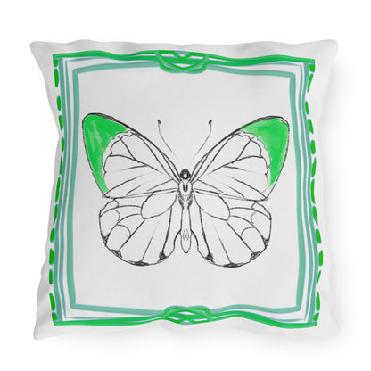 Chroma Outdoor Pillow Green "Pride goes before destruction"