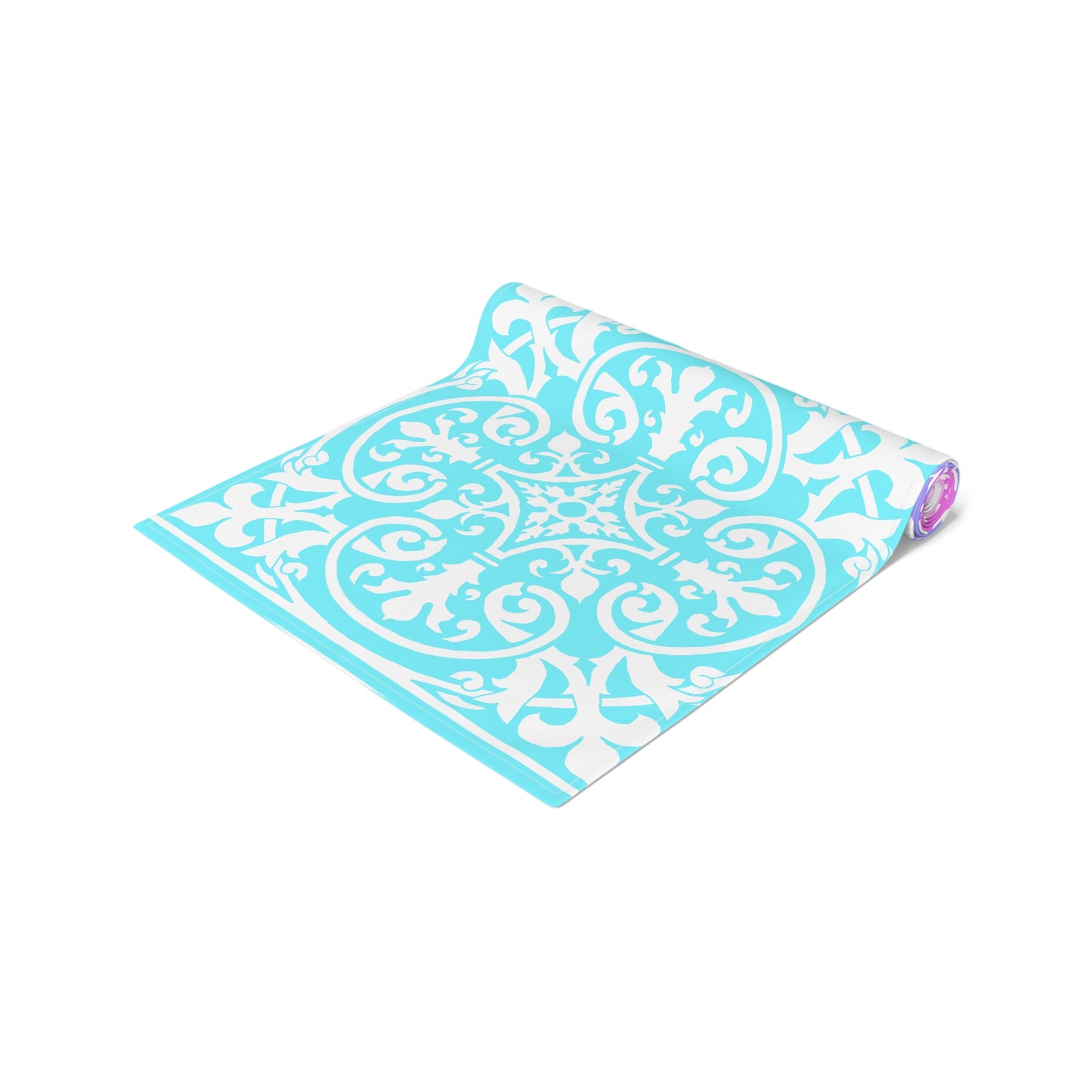 Table Runner Scroll Work Art (Cotton or Poly)