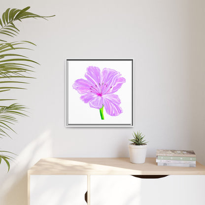 Dancing Tulips Matte Canvas, Framed Lilac