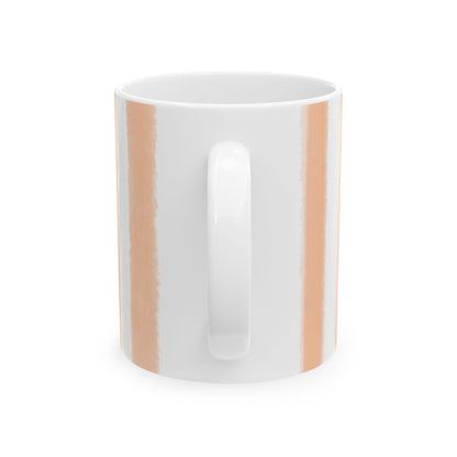 Watercolor Stripes Ceramic Mug Orange