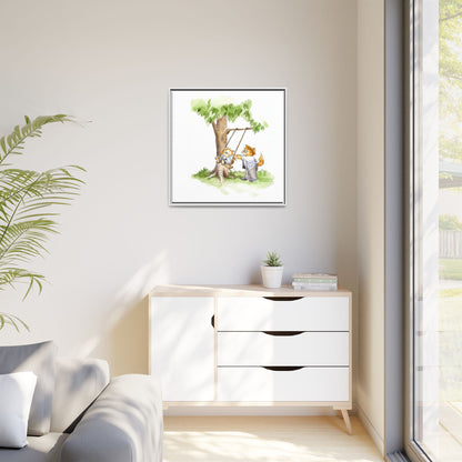 Kitty Fun Matte Canvas Framed