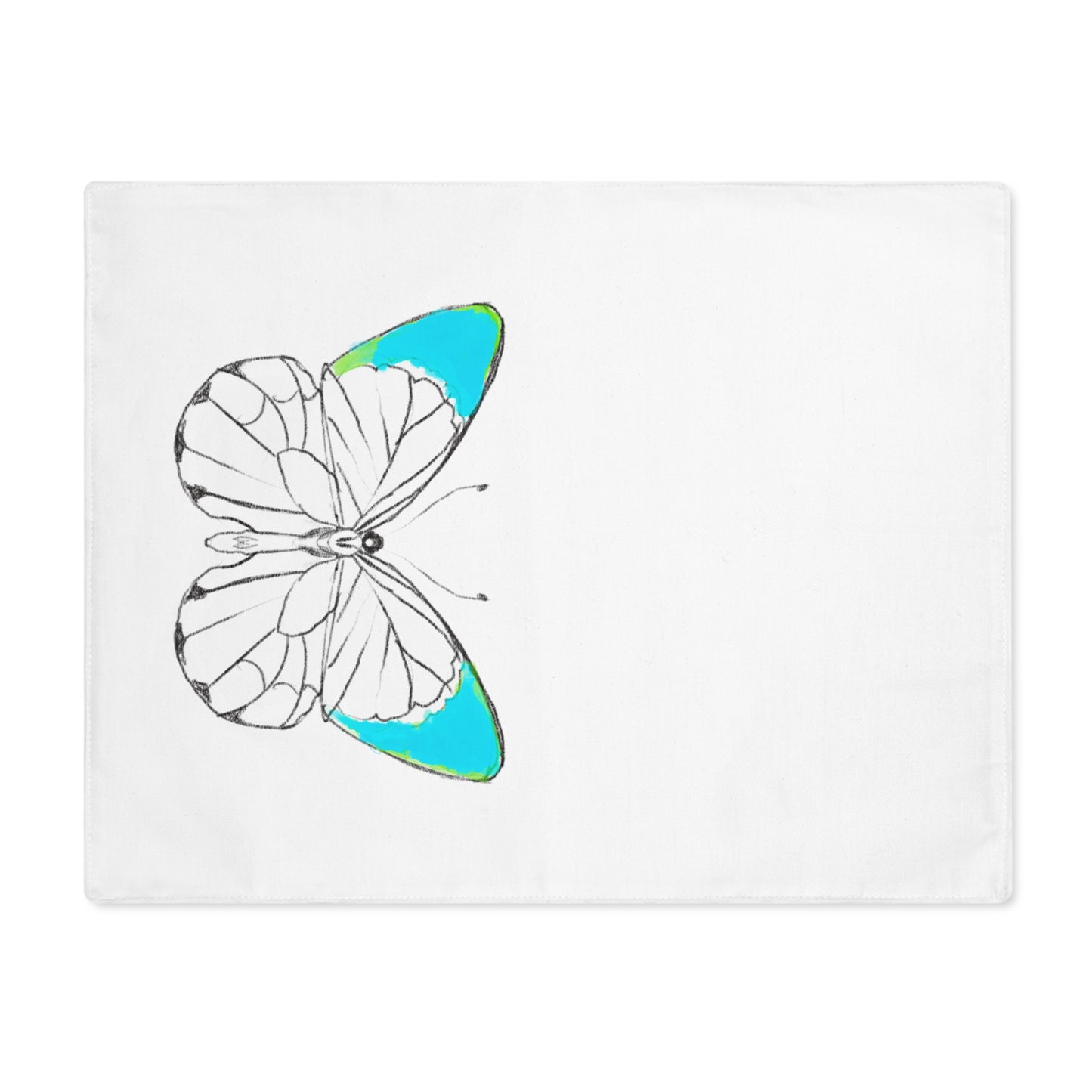 Placemat, 1pc Lucy Butterfly Aqua
