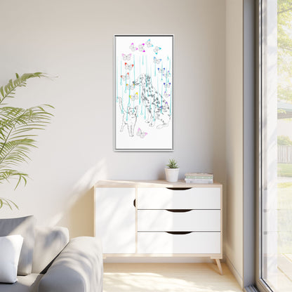 Butterfly Chroma Rain and Shine Matte Canvas, Framed (White)