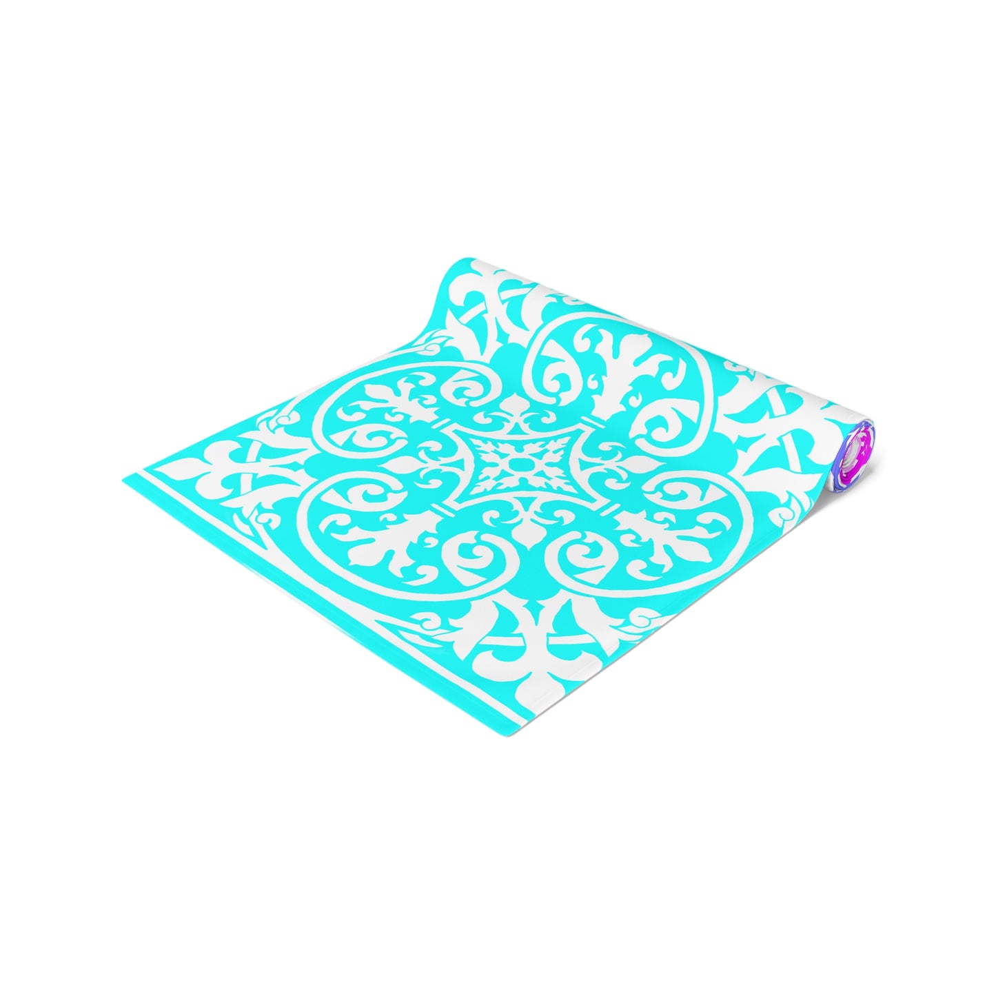 Table Runner Scroll Work Art (Cotton or Poly)