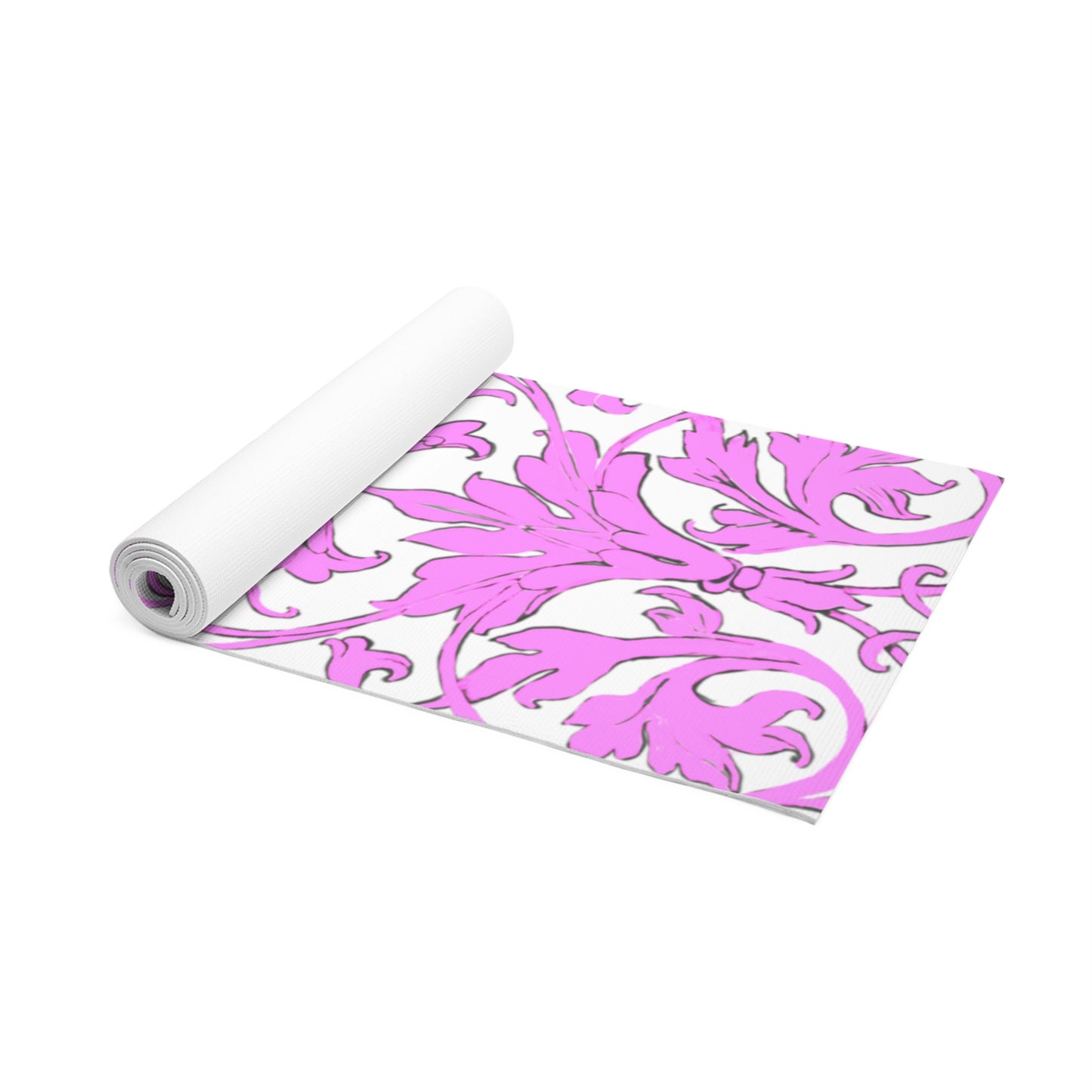 Scrollwork Exercise Mat Pink