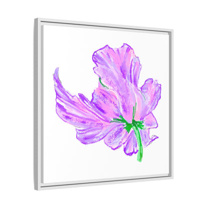 Dancing Tulips Matte Canvas, Framed (Multi-color) Lilac
