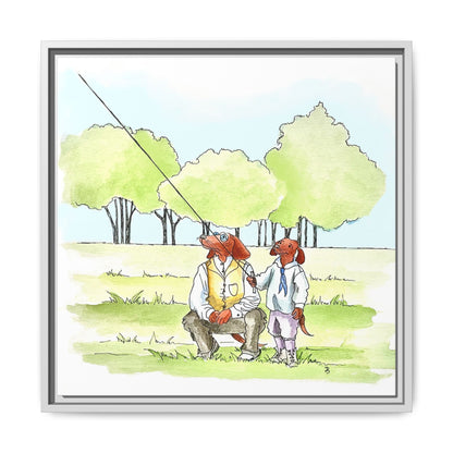 Dogi Fun Matte Canvas Framed