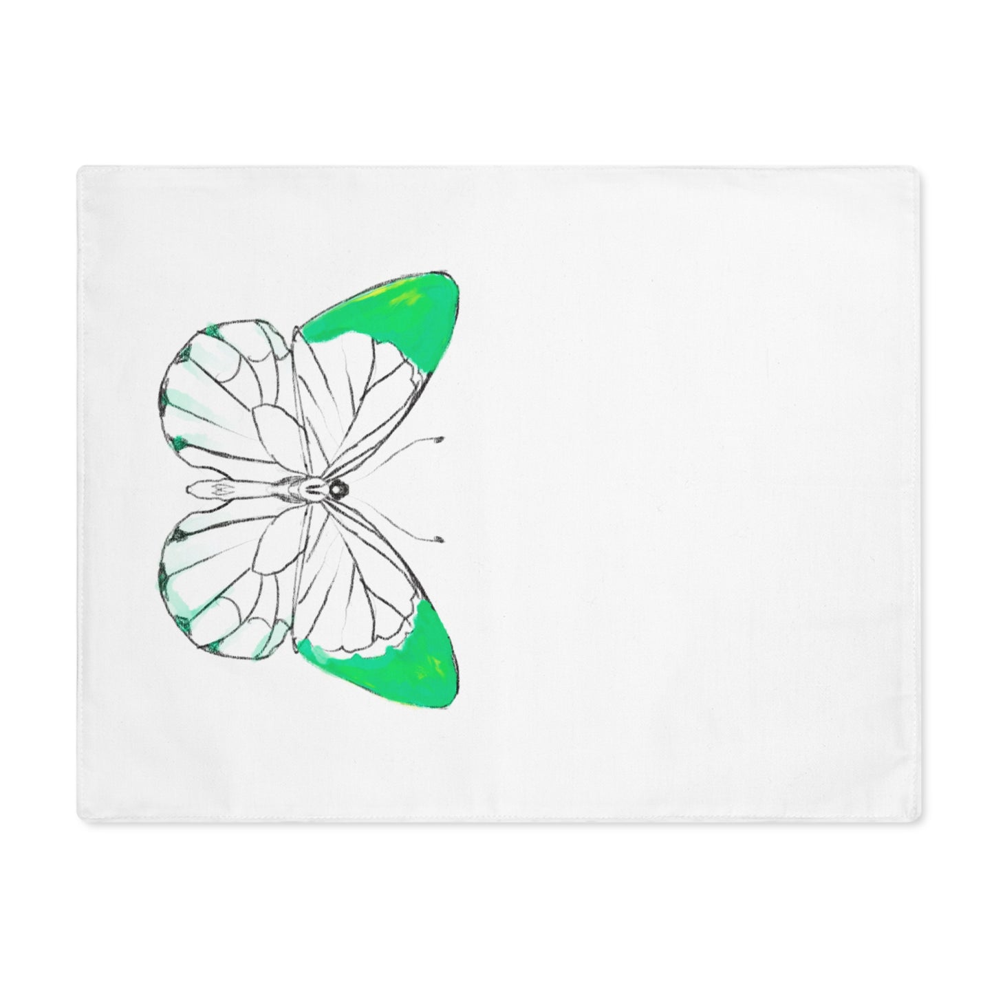 Placemat, 1pc Lucy Butterfly Green