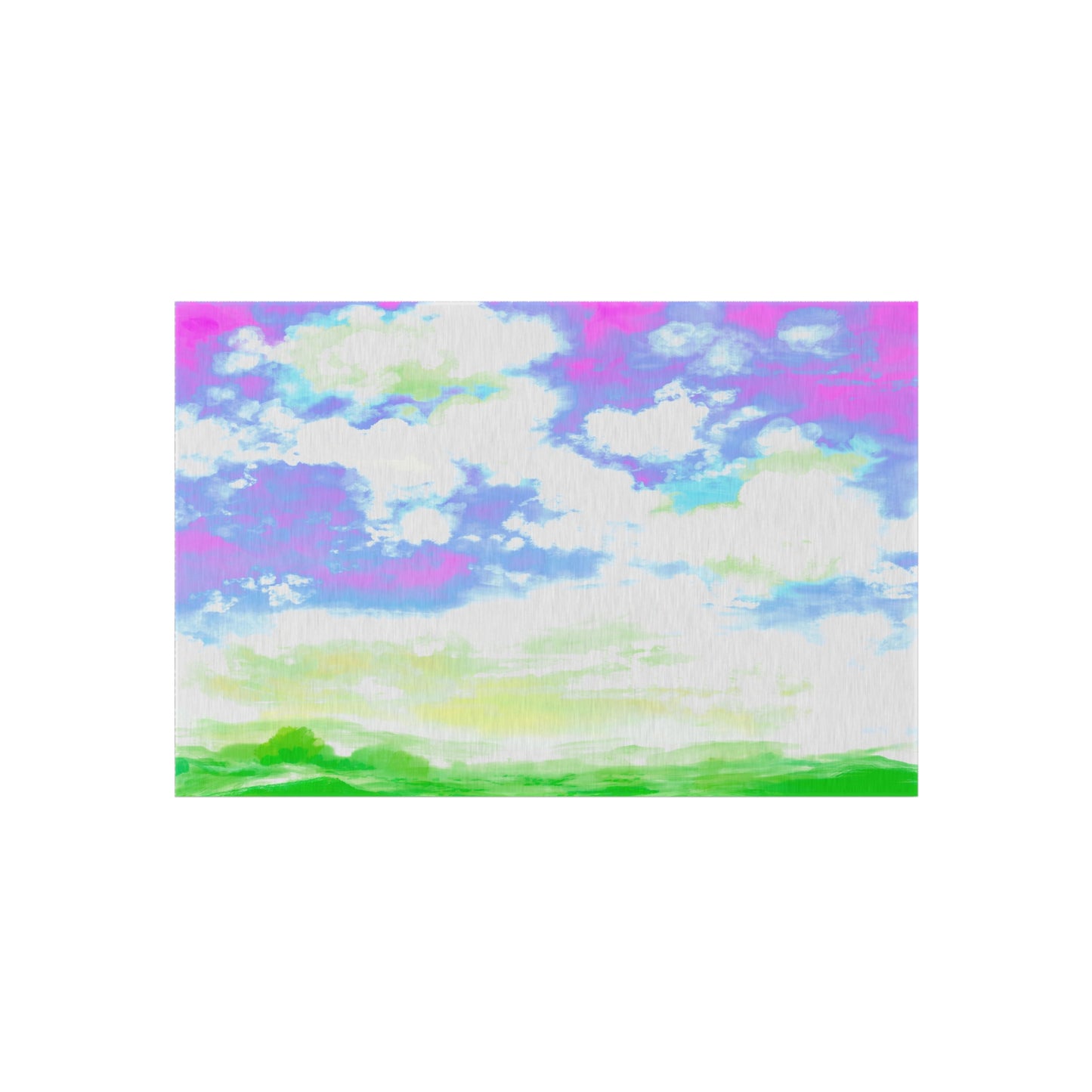 Joyful Landscapes Indoor/Outdoor Rug, Lavender and Blue Lavender, Non-Slip