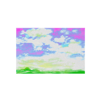 Joyful Landscapes Indoor/Outdoor Rug, Lavender and Blue Lavender, Non-Slip