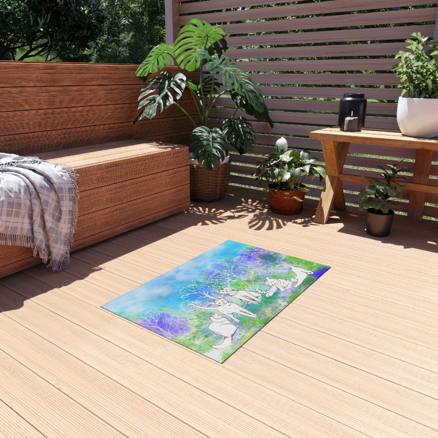 Rugs Indoor/Outdoor Whispers in Blue