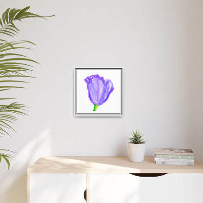 Dancing Tulips Matte Canvas, Framed (Multi-color) Purple